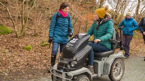 Visitors Exploring the trails on Mobility Scooter
